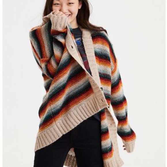 American Eagle Outfitters Sweaters - 🍂Ae MULTI STRIPED CARDIGAN   SIZE:  M/L
